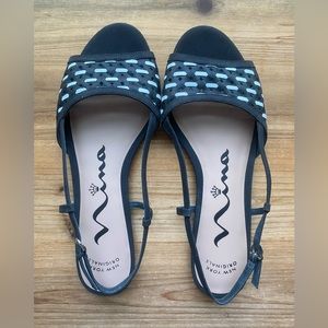 MIA Flat Black Sandals 9.5 NEW